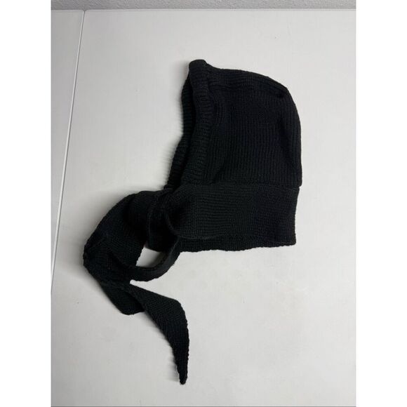 Knitted Winter Balaclava Thickened One-Piece Scarf Cap Hooded Y2K One Size Black main image 8